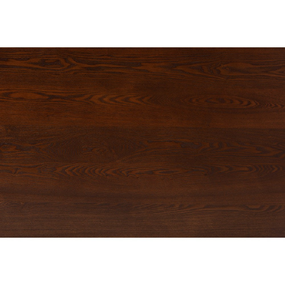 Baxton Studio Flora Mid-Century Modern Walnut Brown Finished Wood Dining Table WHI-Flora-Walnut-Crown-Cut-Veneer-DT