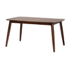 Baxton Studio Flora Mid-Century Modern Walnut Brown Finished Wood Dining Table WHI-Flora-Walnut-Crown-Cut-Veneer-DT