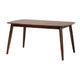 Baxton Studio Flora Mid-Century Modern Walnut Brown Finished Wood Dining Table WHI-Flora-Walnut-Crown-Cut-Veneer-DT
