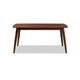 Baxton Studio Edna Mid-Century Modern Walnut Finished Wood Dining Table