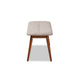 Baxton Studio Flora II Mid-Century Modern Light Grey Fabric Upholstered Medium Oak Finished Wood Dining Bench