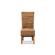 bali & pari Trianna Rustic Transitional Natural Seagrass and Brown Finished Wood Dining Chair WHI-Florence-Highback-Natural-DC