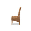 bali & pari Trianna Rustic Transitional Natural Seagrass and Brown Finished Wood Dining Chair WHI-Florence-Highback-Natural-DC