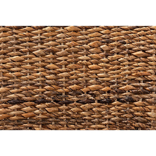 bali & pari Trianna Rustic Transitional Natural Seagrass and Brown Finished Wood Dining Chair