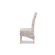 bali & pari Trianna Rustic Transitional Whitewashed Rattan and Natural Brown Finished Wood Dining Chair