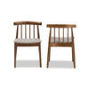 Baxton Studio Wyatt Mid-Century Modern Walnut Wood Dining Chair (Set of 2) WHI-Florence-Dining-Chair
