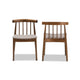 Baxton Studio Wyatt Mid-Century Modern Walnut Wood Dining Chair (Set of 2) WHI-Florence-Dining-Chair