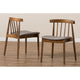 Baxton Studio Wyatt Mid-Century Modern Walnut Wood Dining Chair (Set of 2) WHI-Florence-Dining-Chair