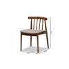 Baxton Studio Wyatt Mid-Century Modern Walnut Wood Dining Chair (Set of 2) WHI-Florence-Dining-Chair