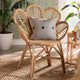bali & pari Eliava Modern Bohemian Natural Rattan Flower Accent Chair WHI-Flower-Natural-AC