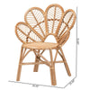 bali & pari Eliava Modern Bohemian Natural Rattan Flower Accent Chair WHI-Flower-Natural-AC