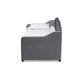 Baxton Studio Freda Traditional and Transitional Grey Velvet Fabric Upholstered and Button Tufted Twin Size Daybed with Trundle