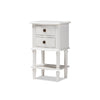 Baxton Studio Audrey Country Cottage Farmhouse White Finished 2-Drawer Nightstand WHI-GLA5-White-NS