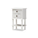 Baxton Studio Audrey Country Cottage Farmhouse White Finished 2-Drawer Nightstand WHI-GLA5-White-NS