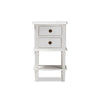 Baxton Studio Audrey Country Cottage Farmhouse White Finished 2-Drawer Nightstand WHI-GLA5-White-NS