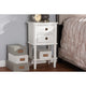 Baxton Studio Audrey Country Cottage Farmhouse White Finished 2-Drawer Nightstand