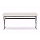 Baxton Studio Herald Modern and Contemporary Stainless Steel and White Faux Leather Upholstered Rectangle Bench WHI-GY-8414-White-PU