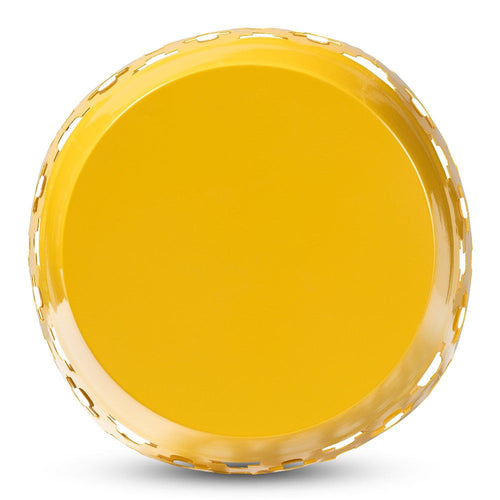 Baxton Studio Branson Modern and Contemporary Yellow Finished Metal Outdoor Side Table