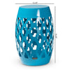 Baxton Studio Branson Modern and Contemporary Blue Finished Metal Outdoor Side Table