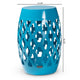 Baxton Studio Branson Modern and Contemporary Blue Finished Metal Outdoor Side Table