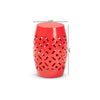 Baxton Studio Hallie Modern and Contemporary Red Finished Metal Outdoor Side Table