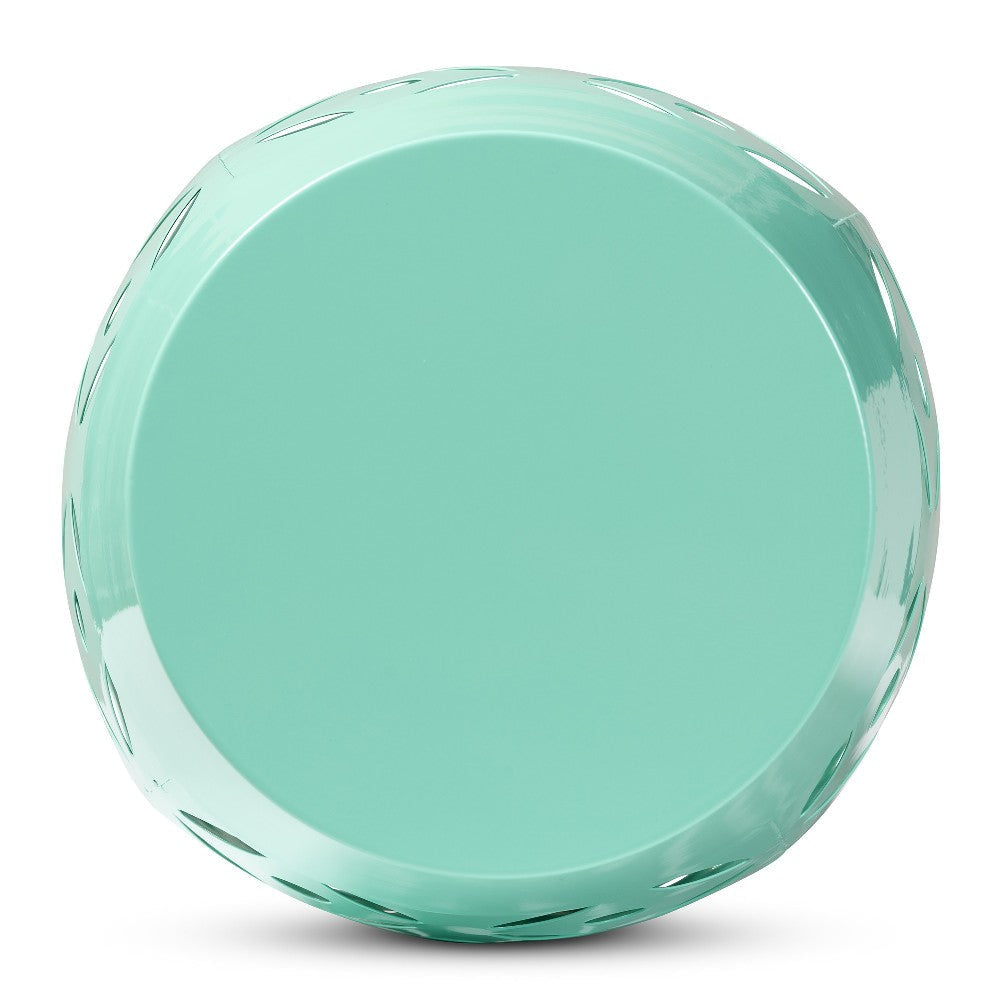 Baxton Studio Hallie Modern and Contemporary Aqua Finished Metal Outdoor Side Table WHI-H01-101371B-Aqua-Metal-Side-Table