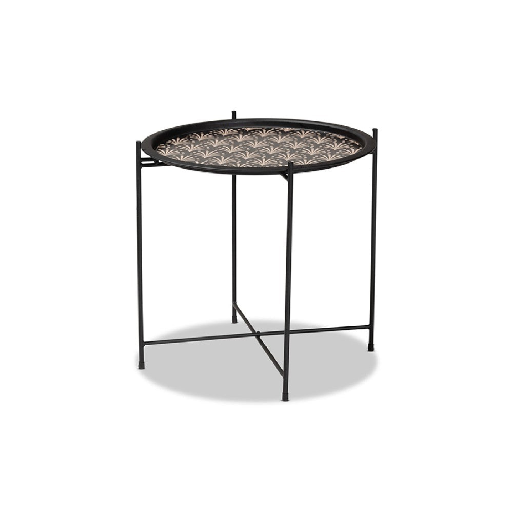 Baxton Studio Ivana Modern and Contemporary Black Finished Metal Plant Stand WHI-H01-102573-Metal-Plant-Stand