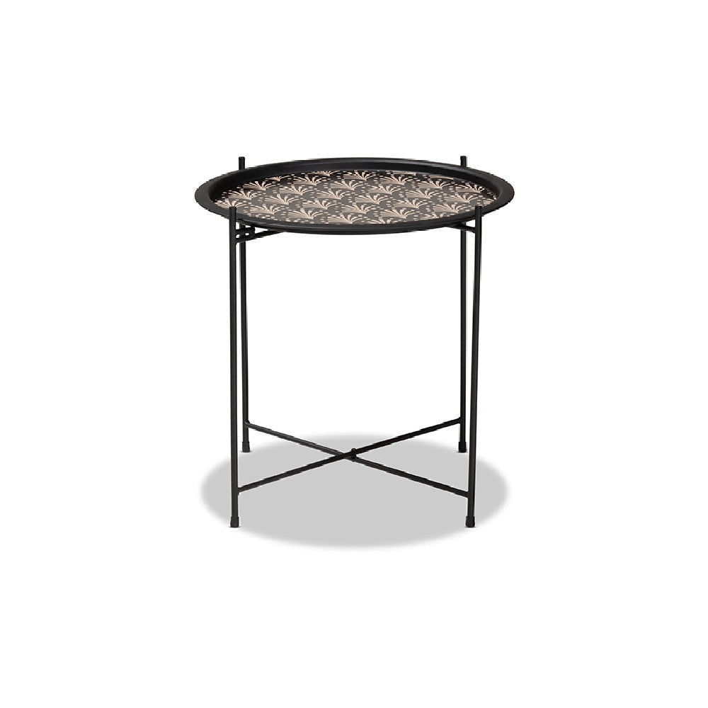 Baxton Studio Ivana Modern and Contemporary Black Finished Metal Plant Stand WHI-H01-102573-Metal-Plant-Stand