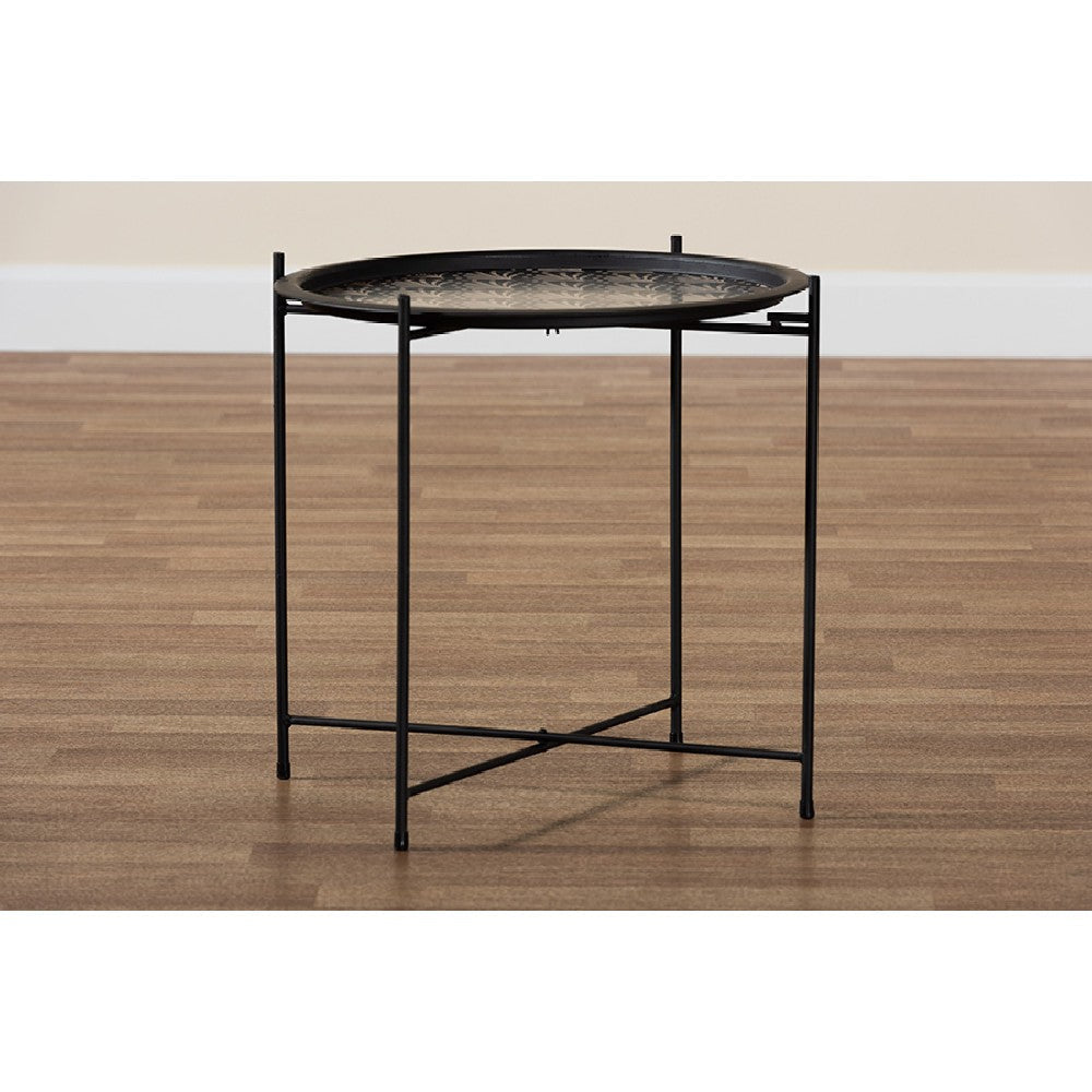 Baxton Studio Ivana Modern and Contemporary Black Finished Metal Plant Stand WHI-H01-102573-Metal-Plant-Stand