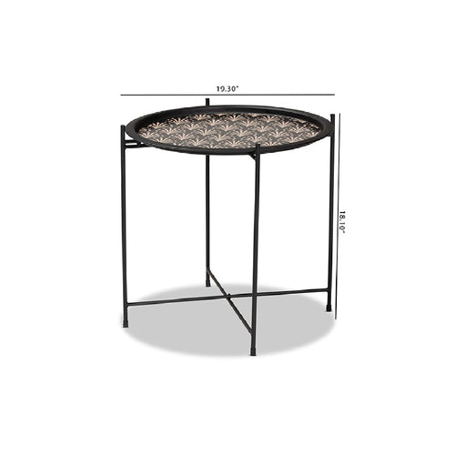 Baxton Studio Ivana Modern and Contemporary Black Finished Metal Plant Stand