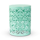 Baxton Studio Jamila Modern and Contemporary Aqua Finished metal Outdoor Side Table WHI-H01-104258-Aqua-Metal-Side-Table