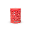 Baxton Studio Jamila Modern and Contemporary Red Finished metal Outdoor Side Table WHI-H01-104258-Red-Metal-Side-Table