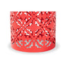 Baxton Studio Jamila Modern and Contemporary Red Finished metal Outdoor Side Table WHI-H01-104258-Red-Metal-Side-Table