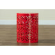 Baxton Studio Jamila Modern and Contemporary Red Finished metal Outdoor Side Table WHI-H01-104258-Red-Metal-Side-Table