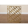 Baxton Studio Calanthe Modern and Contemporary Gold Finished Metal Console Table with Marble Tabletop