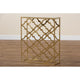 Baxton Studio Calanthe Modern and Contemporary Gold Finished Metal Console Table with Marble Tabletop