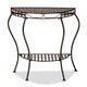 Baxton Studio Laraine Modern and Contemporary Brown Metal Outdoor Console Table WHI-H01-99057A-Metal-Console-Table