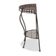 Baxton Studio Laraine Modern and Contemporary Brown Metal Outdoor Console Table WHI-H01-99057A-Metal-Console-Table