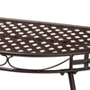 Baxton Studio Laraine Modern and Contemporary Brown Metal Outdoor Console Table WHI-H01-99057A-Metal-Console-Table
