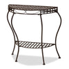Baxton Studio Laraine Modern and Contemporary Brown Metal Outdoor Console Table WHI-H01-99057A-Metal-Console-Table
