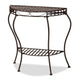 Baxton Studio Laraine Modern and Contemporary Brown Metal Outdoor Console Table WHI-H01-99057A-Metal-Console-Table