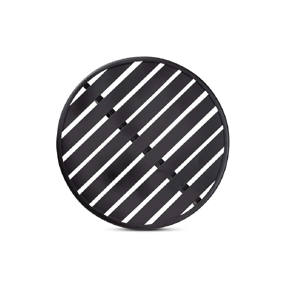 Baxton Studio Sadiya Modern Industrial Black Finished Metal Outdoor Side Table WHI-H01-99169-Metal-Small-Side-Table