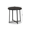 Baxton Studio Sadiya Modern Industrial Black Finished Metal Outdoor Side Table