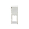 Baxton Studio Sophia Classic and Traditional French White Finished Wood 2-Drawer End Table WHI-HL7A-A110-2-DW-ET