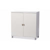 Baxton Studio Marcy Modern and Contemporary White Wood Entryway Handbags or School Bags Storage Sideboard Cabinet WHI-HS-001-White