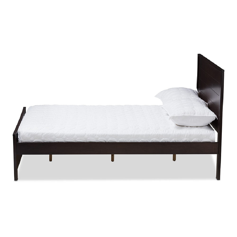 Baxton Studio Catalina Modern Classic Mission Style Dark Brown-Finished Wood Full Platform Bed