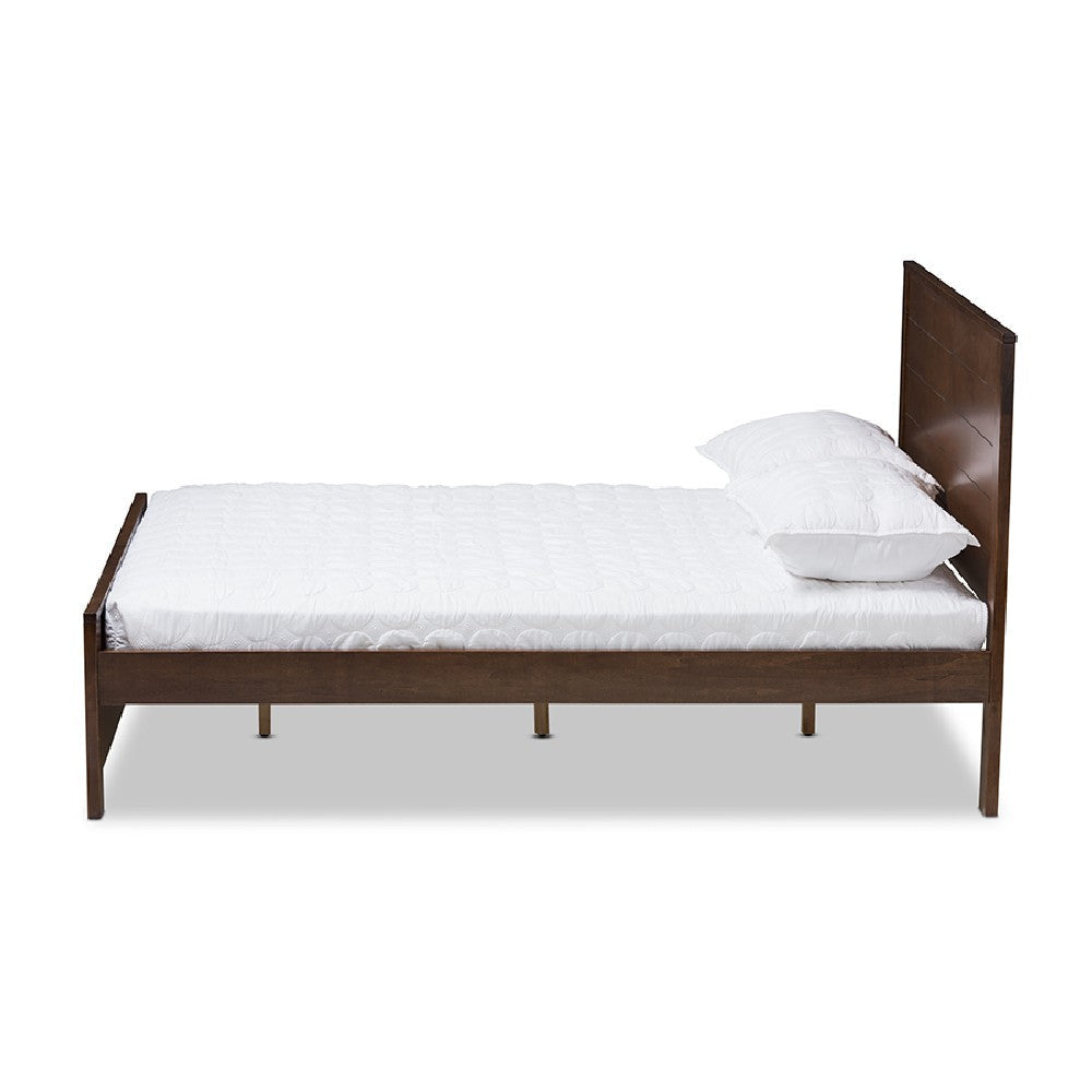 Baxton Studio Catalina Modern Classic Mission Style Brown-Finished Wood Full Platform Bed