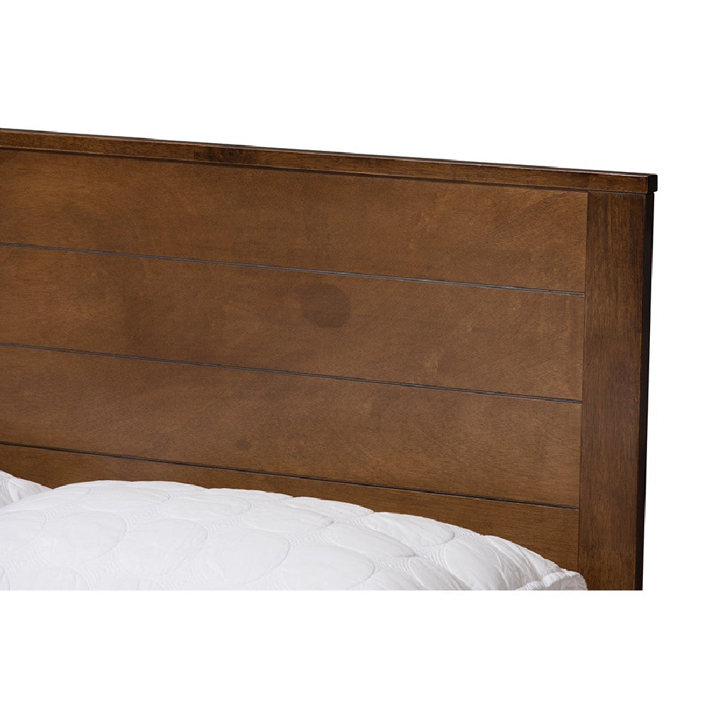 Baxton Studio Catalina Modern Classic Mission Style Brown-Finished Wood Full Platform Bed