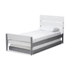 Baxton Studio Nereida Modern Classic Mission Style White and Grey-Finished Wood Twin Platform Bed WHI-HT1703-White-Grey-Twin-TRDL