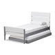 Baxton Studio Nereida Modern Classic Mission Style White and Grey-Finished Wood Twin Platform Bed WHI-HT1703-White-Grey-Twin-TRDL